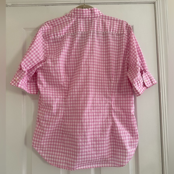 Ralph Lauren Pink Gingham Cotton Button Down - Picture 7 of 9